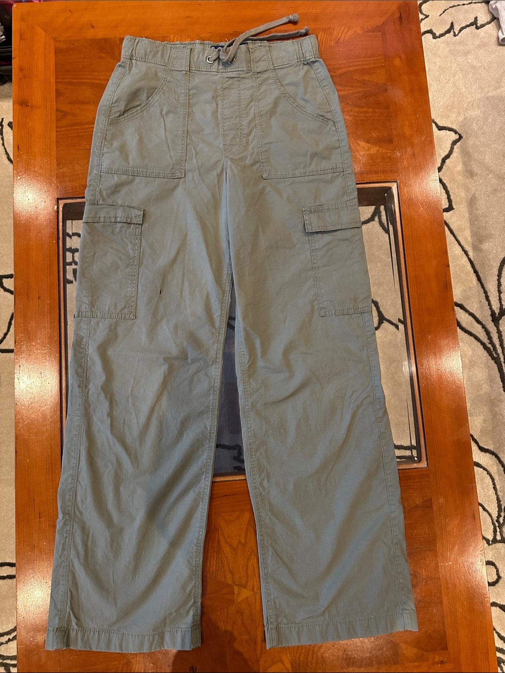 Hollister Green Straight Leg Cargo Pants